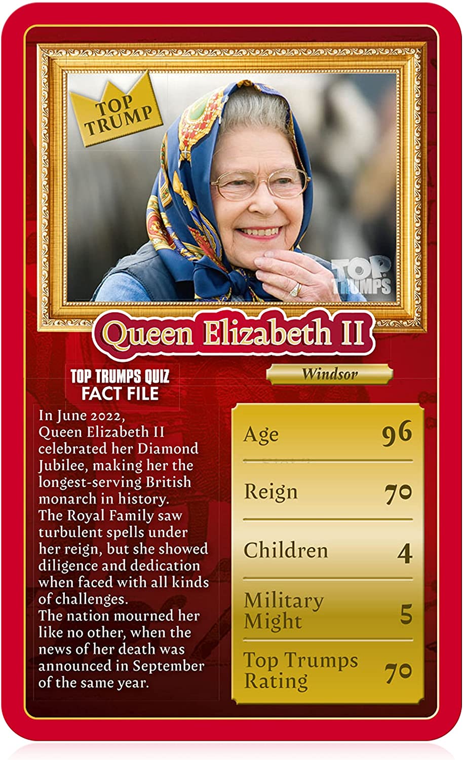 Top Trumps Kings and Queens Classics Card Game English Edition, discover facts on 30 of your favourite Kings and Queens including Queen Elizabeth II and Charles I, family game for 2+ players aged 8+