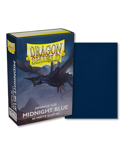 Dragon Shield – Dragon Shield Matte Japanese Midnight Blue 60 CT Japanese Size Card Sleeves - Yu-Gi-Oh! Card Sleeves Smooth & Tough - Compatible with Yu-Gi-Oh!