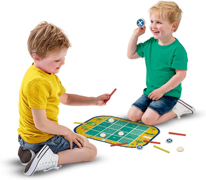SES Creative- Crocodile Wrap&Go Juegos para Viajar - Cuatro en Raya - Puntos y líneas - Cocodrilo de Carga (02235)