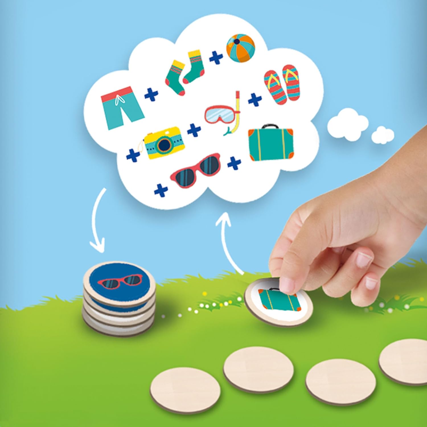 SES Creative- Wrap&Go Viajar-Damas-Juego de Memoria-Hago la Maleta (02237