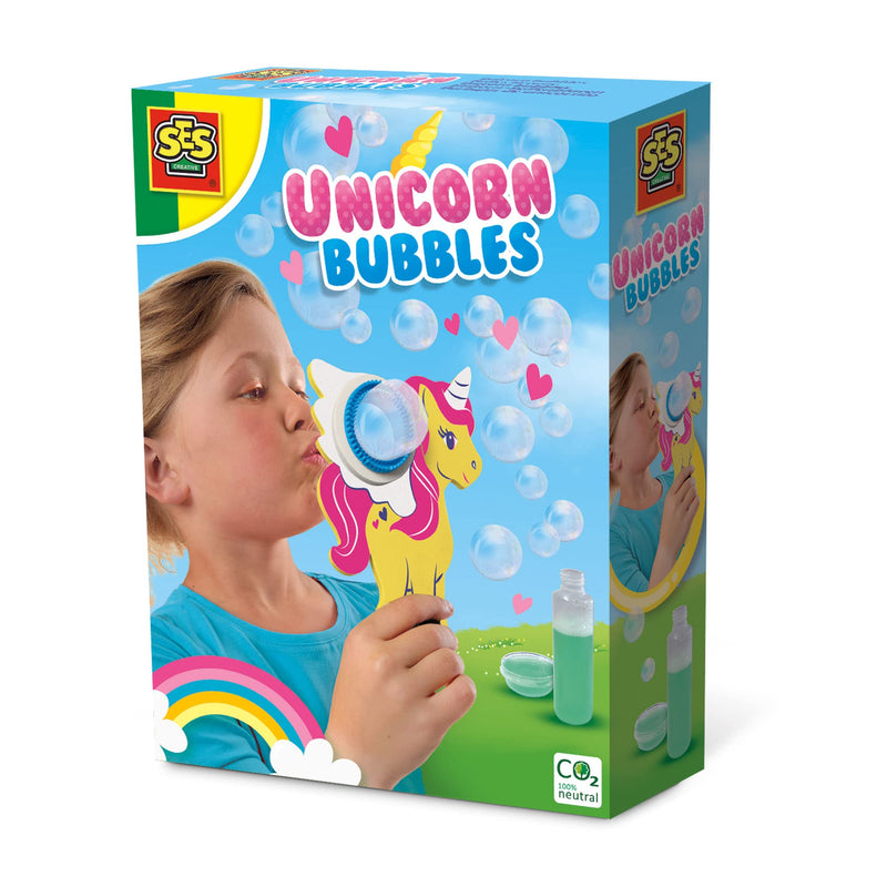 SES Creative 02278 Einhorn-Seifenblasen – Magische Seifenblasen für Kinder