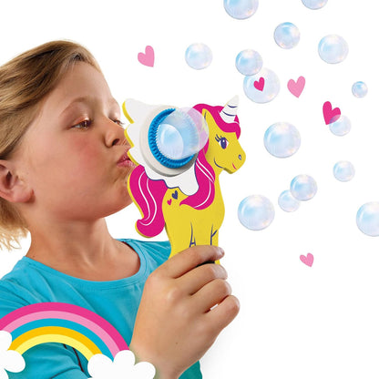 SES Creative 02278 Einhorn-Seifenblasen – Magische Seifenblasen für Kinder