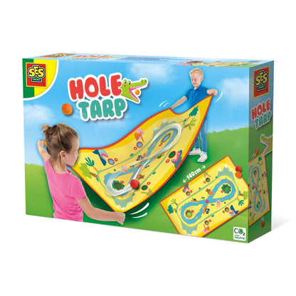 SES Creative- Juego de Lona con Agujeros - Sigue los rápidos, Color Blanco (02285