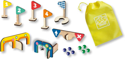 SES Creative- Golf con canicas - Campo de minigolf de Madera (02302