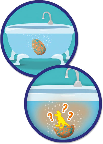 SES Creative 25125 Dino Bath Bomb Surprise - Discover which Dino Comes Out of The Egg, Nice, Big Bath Bomb (160g) Age 3+