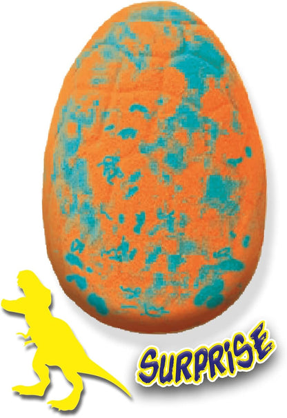 SES Creative 25125 Dino Bath Bomb Surprise - Discover which Dino Comes Out of The Egg, Nice, Big Bath Bomb (160g) Age 3+