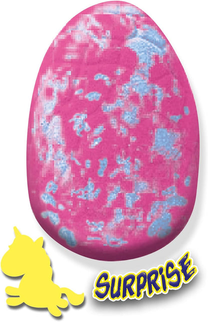 SES Creative 25126 Unicorn Bath Bomb Surprise - Discover which Unicorn Comes Out of The Egg, Nice, Big Bath Bomb (160g), Age 3+