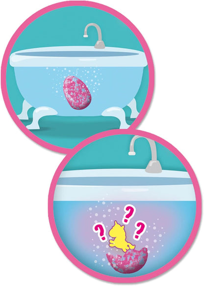 SES Creative 25126 Unicorn Bath Bomb Surprise - Discover which Unicorn Comes Out of The Egg, Nice, Big Bath Bomb (160g), Age 3+