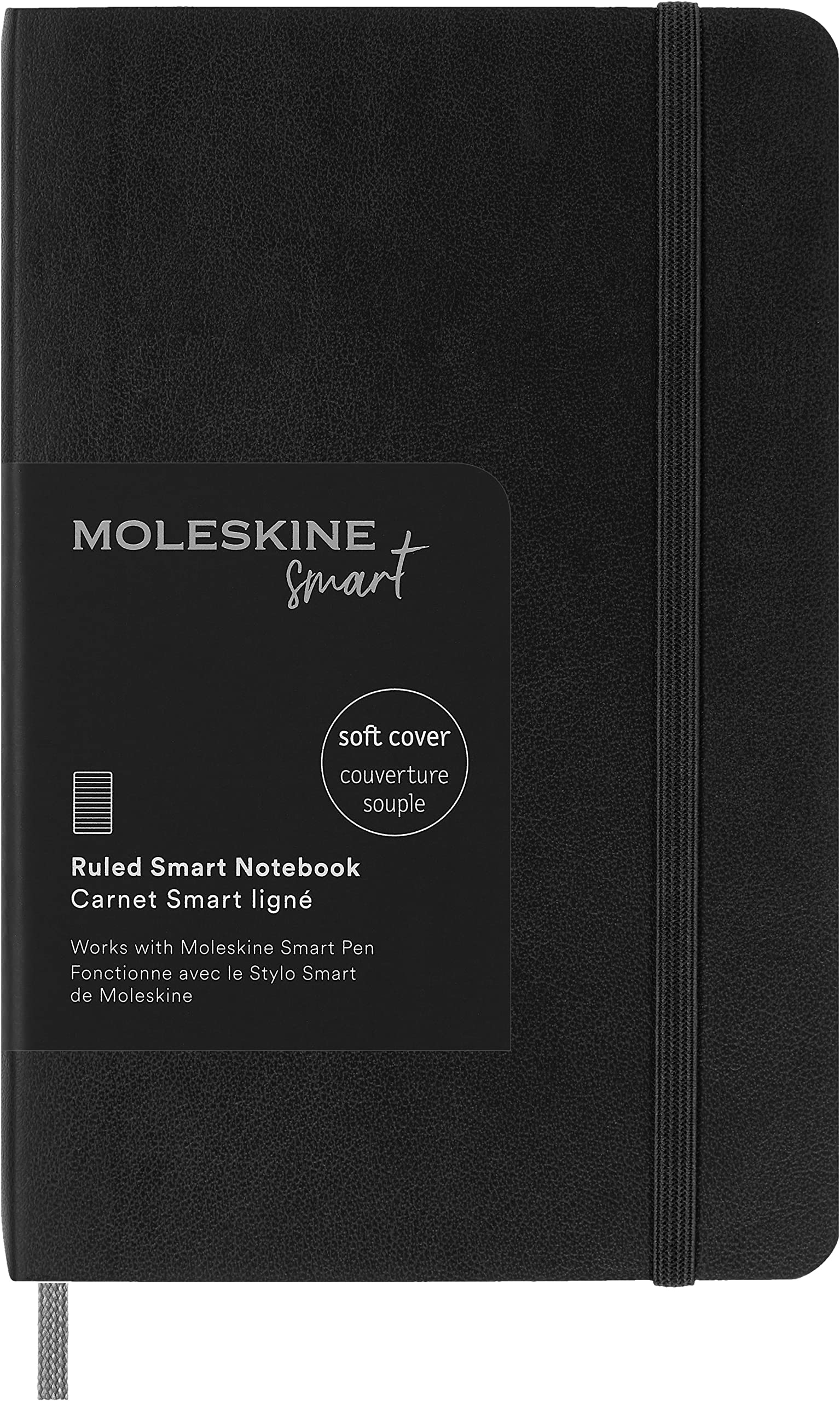 Moleskine Smart Notebook, Smart Writing System, Smart Notebook with Soft Cover, Ruled Pages and Elastic Closure, Pocket Size 9 x 14, Colour