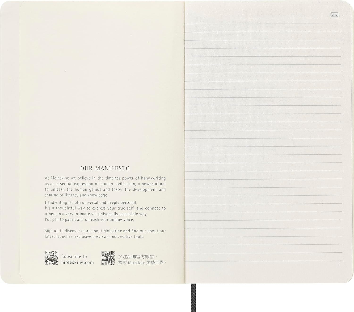 Moleskine Smart Notebook, Smart Writing System, Smart Notebook with Soft Cover, Ruled Pages and Elastic Closure, Large Format 13 x 21, Colour
