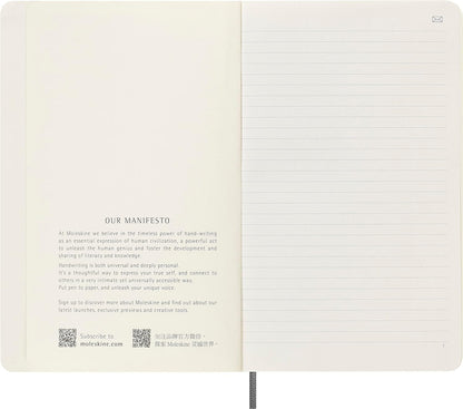 Moleskine Smart Notebook, Smart Writing System, Smart Notebook with Soft Cover, Ruled Pages and Elastic Closure, Large Format 13 x 21, Colour