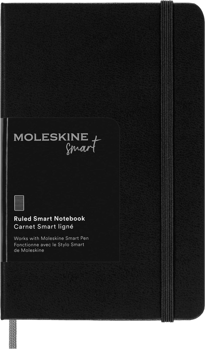 Moleskine Smart Notebook, Smart Writing System, Smart Notebook with Hard Cover, Ruled Pages and Elastic Closure, Pocket Size 9 x 14, Colour