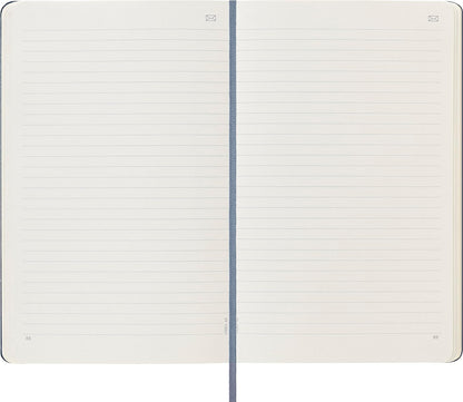 Moleskine Smart Notebook, Smart Writing System, Smart Notebook with Hard Cover, Ruled Pages and Elastic Closure, Large Format 13 x 21, Sapphire Blue Colour
