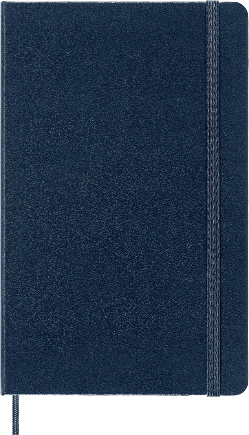 Moleskine Smart Notebook, Smart Writing System, Smart Notebook with Hard Cover, Ruled Pages and Elastic Closure, Large Format 13 x 21, Sapphire Blue Colour
