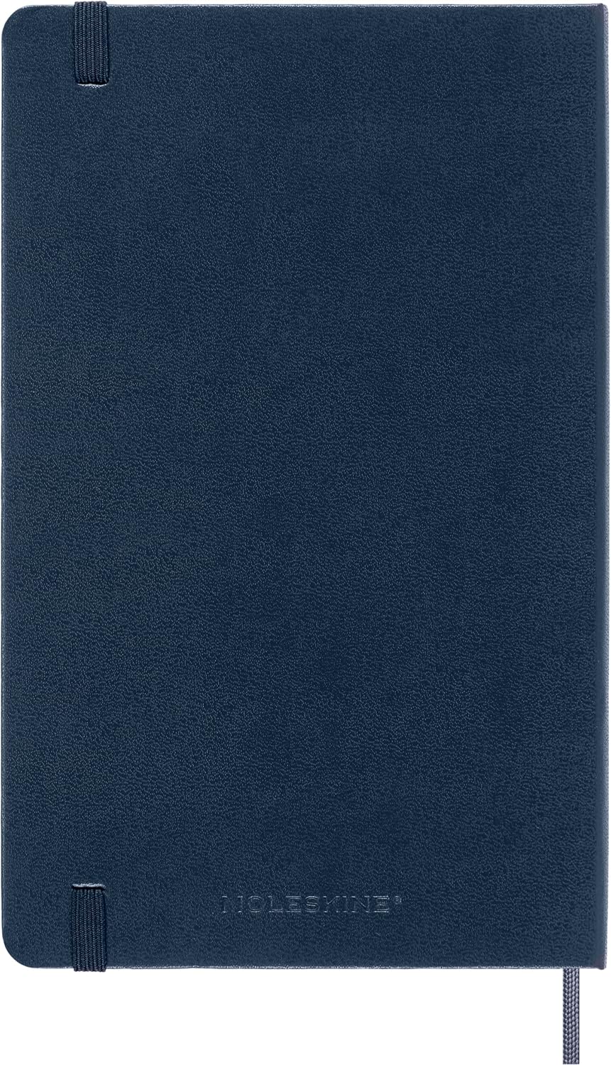 Moleskine Smart Notebook, Smart Writing System, Smart Notebook with Hard Cover, Ruled Pages and Elastic Closure, Large Format 13 x 21, Sapphire Blue Colour