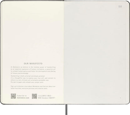 Moleskine Smart Notebook, Smart Writing System, Smart Notebook with Hard Cover, Blank Pages and Elastic Closure, Large Format 13 x 21, Colour