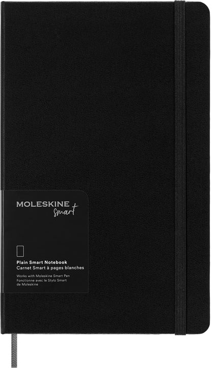 Moleskine Smart Notebook, Smart Writing System, Smart Notebook with Hard Cover, Blank Pages and Elastic Closure, Large Format 13 x 21, Colour