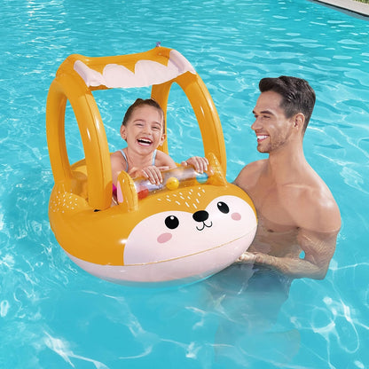 Bestway Inflatable Baby Float for Kids | Swimming Pool Inflatable, Swim Float, Pool Toys with Canopy for Boys and Girls, Multiple Designs