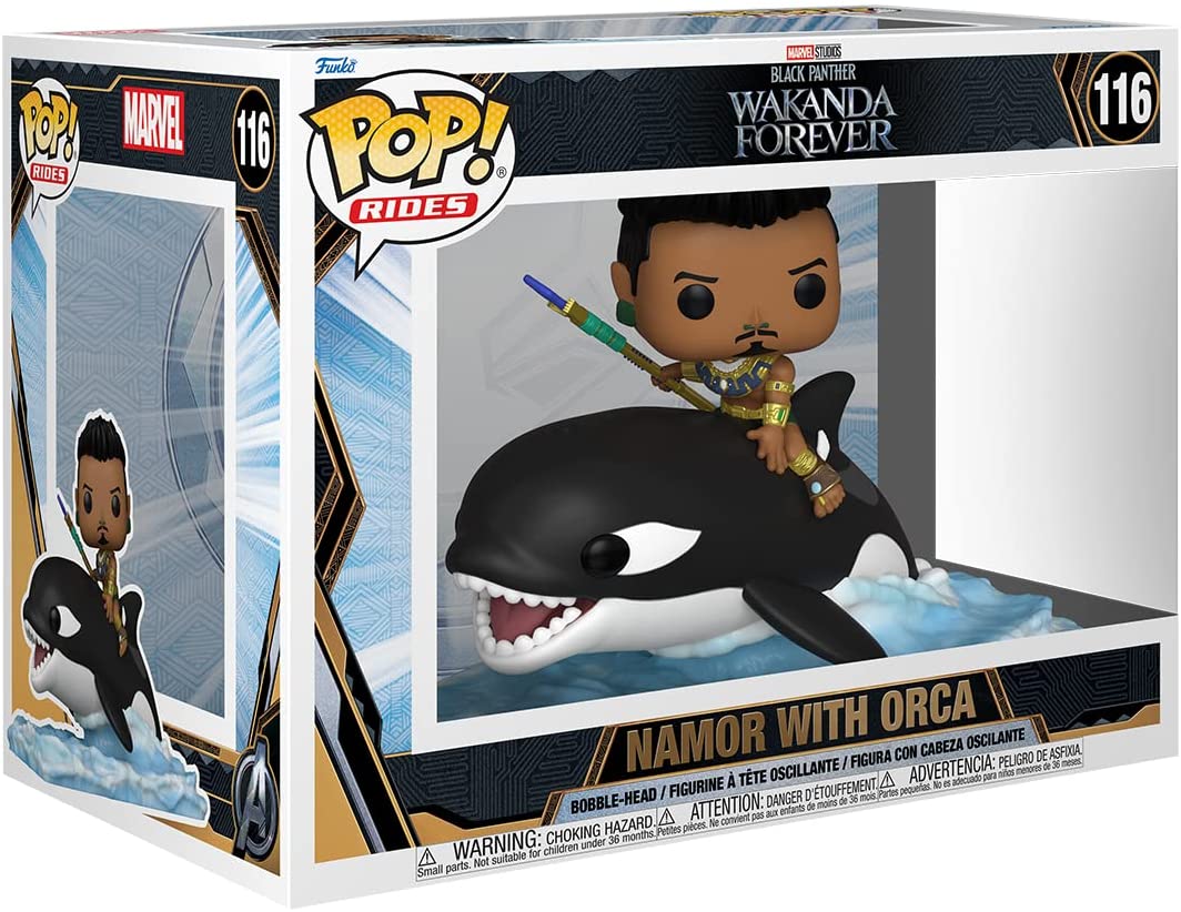 Funko POP! Ride Super Deluxe: Black Panther: Wakanda Forever - Namor With Orca - Collectable Vinyl Figure - Gift Idea - Official Merchandise - Toys for Kids & Adults - Movies Fans