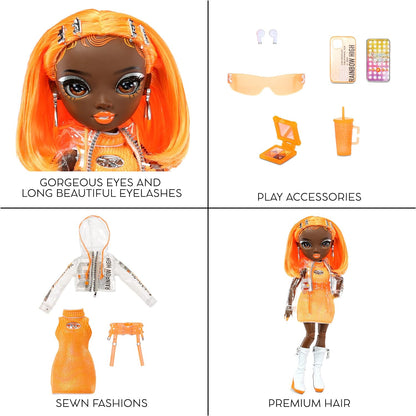 Rainbow High Fashion Doll – MICHELLE ST.CHARLES - Orange Doll – Fashionable Outfit & 10+ Colourful Play Accessories - For Collectors and Kids Ages 4-12 Years