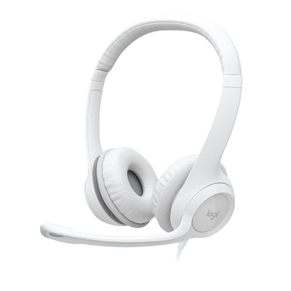 Logitech H390 Wired Headset for PC/Laptop, Stereo Headphones with Noise Cancelling Microphone, USB-A, In-Line Controls, Works with Chromebook - Off