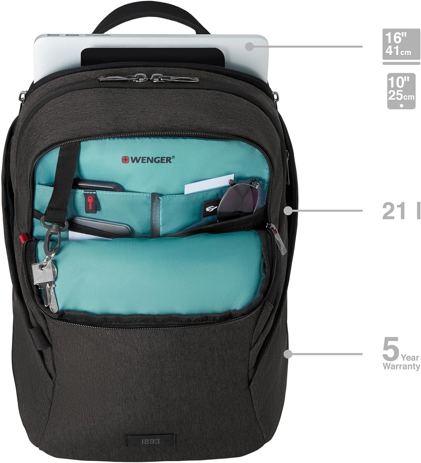 Wenger MX Light notebook case 40.6 cm (16") Backpack Grey