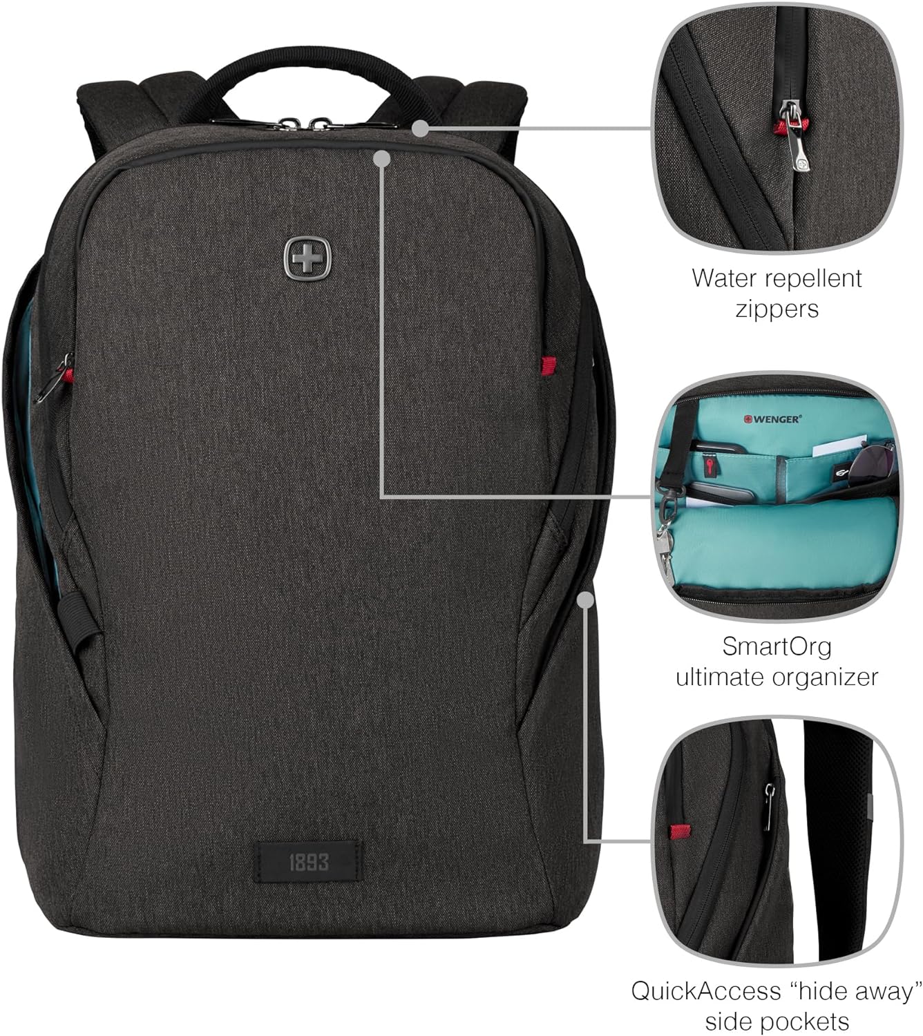 Wenger MX Light notebook case 40.6 cm (16") Backpack Grey