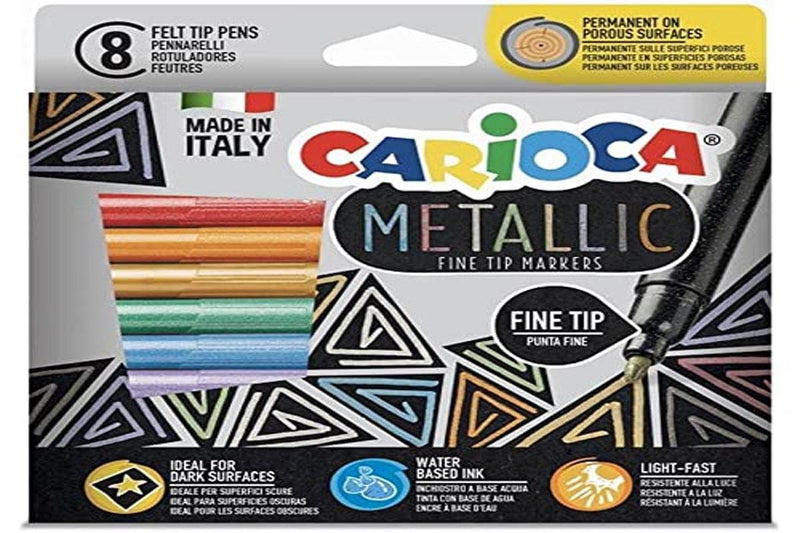 Carioca 94273 Pennarelli Metallic Punta Sottile