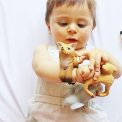 Oli & Carol - Natural Rubber Baby Teether, Olive The Deer, Bracelet, 7 cm