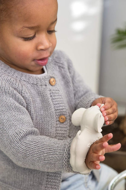 Oli & Carol - Natural Rubber Baby Teether and Bath Toy, Nelly The Elephant, 9 cm