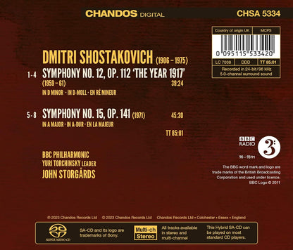 Shostakovich: Symphony No. 12, 'The Year 1917'/Symphony No. 15