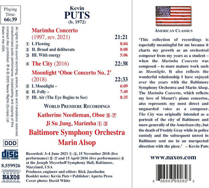 Kevin Puts: The City/Marimba Concerto/Moonlight