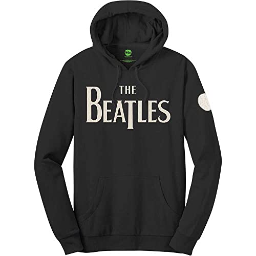 Beatles (The): Logo & Apple (Applique Motifs) (Felpa Con Cappuccio Unisex Tg. Xl)