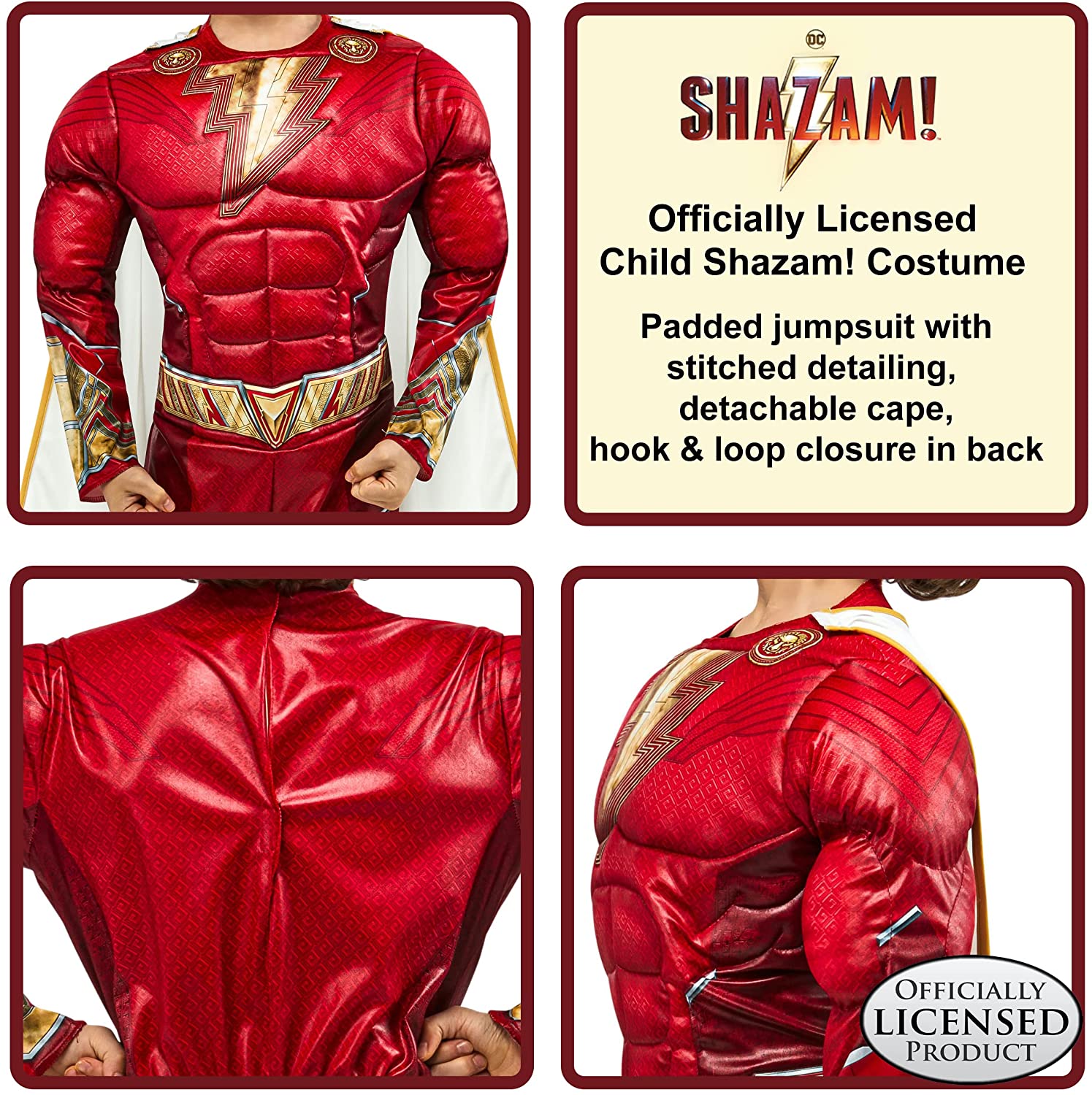 Rubie's Official DC Shazam! Fury of the Gods Shazam Boys Costume, Kids Superhero Fancy Dress