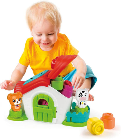 Clementoni - 17767 - Soft Clemmy Sensory Farm - Soft Building Blocks, Clemmy Soft Blocks For 6 Months, Building Bricks Washable, Construction Kids, Early Development & Activity Toys, Made In Italy