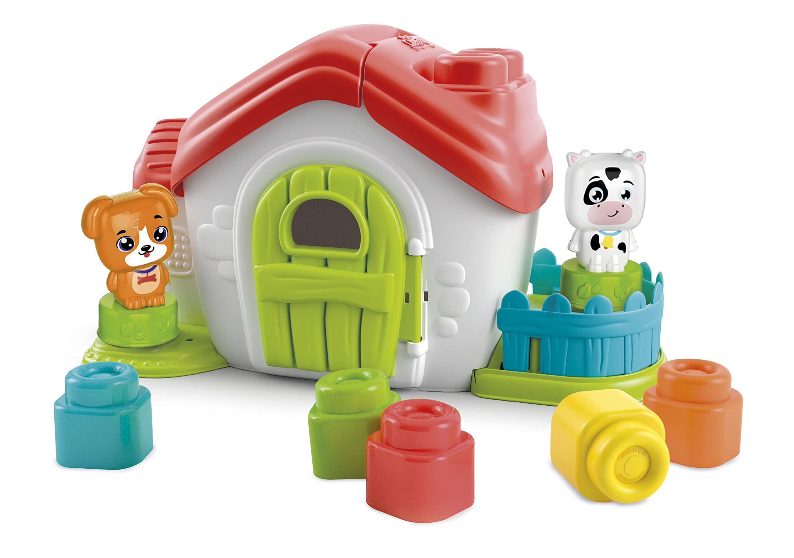 Clementoni - 17767 - Soft Clemmy Sensory Farm - Soft Building Blocks, Clemmy Soft Blocks For 6 Months, Building Bricks Washable, Construction Kids, Early Development & Activity Toys, Made In Italy