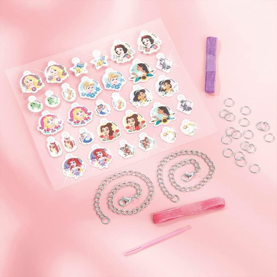 Totum Disney Princess Charm Bracelet Kit, Pink,Purple,Silver, Medium