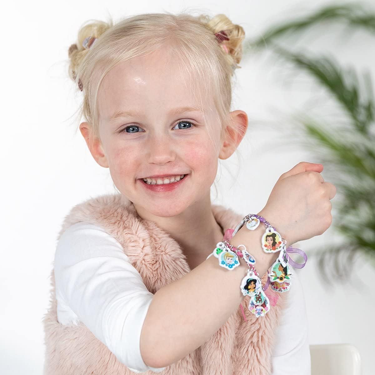 Totum Disney Princess Charm Bracelet Kit, Pink,Purple,Silver, Medium