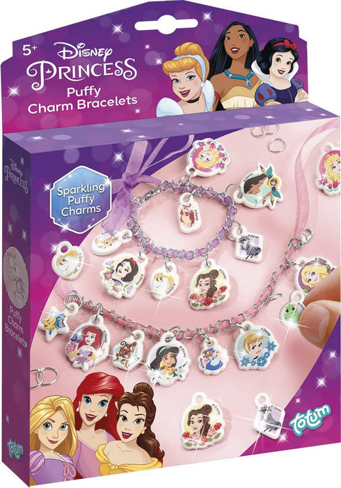 Totum Disney Princess Charm Bracelet Kit, Pink,Purple,Silver, Medium