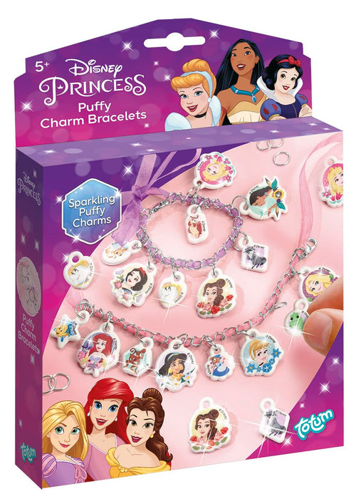 Totum Disney Princess Charm Bracelet Kit, Pink,Purple,Silver, Medium