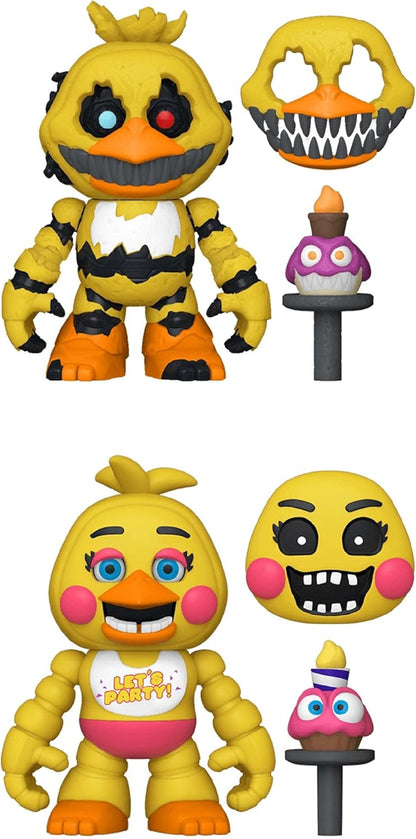 Funko Five Nights At Freddy's (FNAF) Snap: Nightmare Chica the Chicken & Toy Chica the Chicken 2PK - Collectable Vinyl Figure - Gift Idea - Official Merchandise