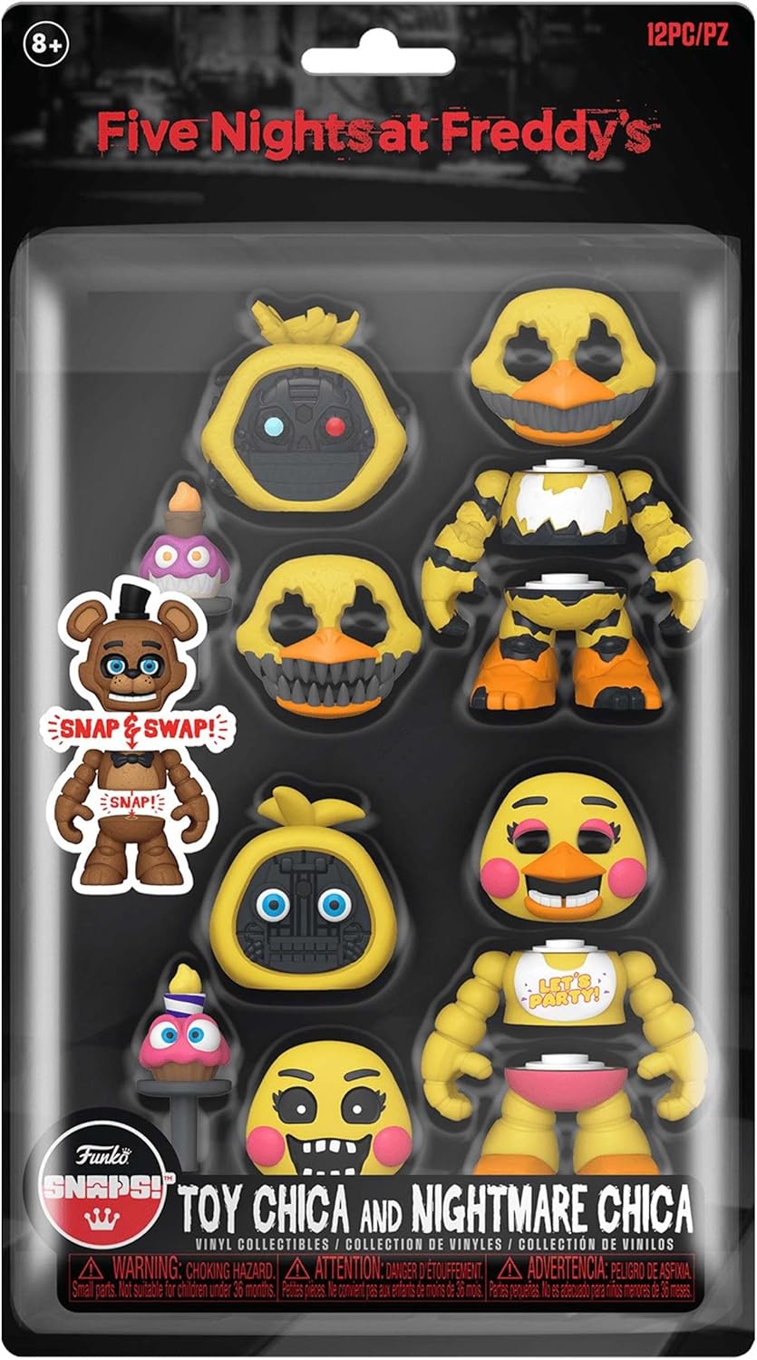 Funko Five Nights At Freddy's (FNAF) Snap: Nightmare Chica the Chicken & Toy Chica the Chicken 2PK - Collectable Vinyl Figure - Gift Idea - Official Merchandise