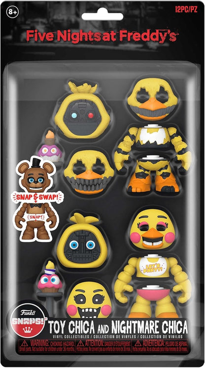 Funko Five Nights At Freddy's (FNAF) Snap: Nightmare Chica the Chicken & Toy Chica the Chicken 2PK - Collectable Vinyl Figure - Gift Idea - Official Merchandise