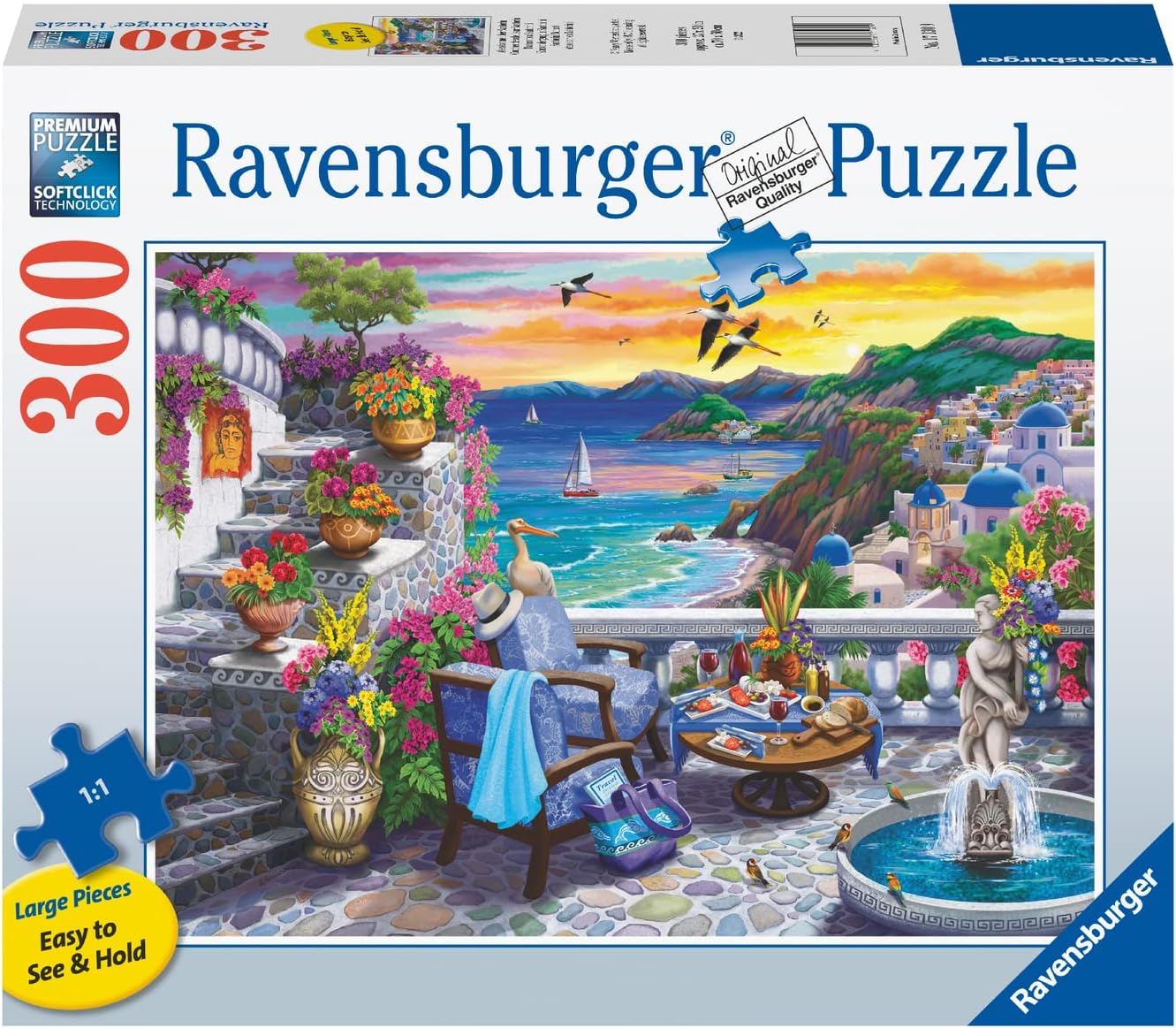 Ravensburger Puzzle 300 Large Pieces Santorini Sunset