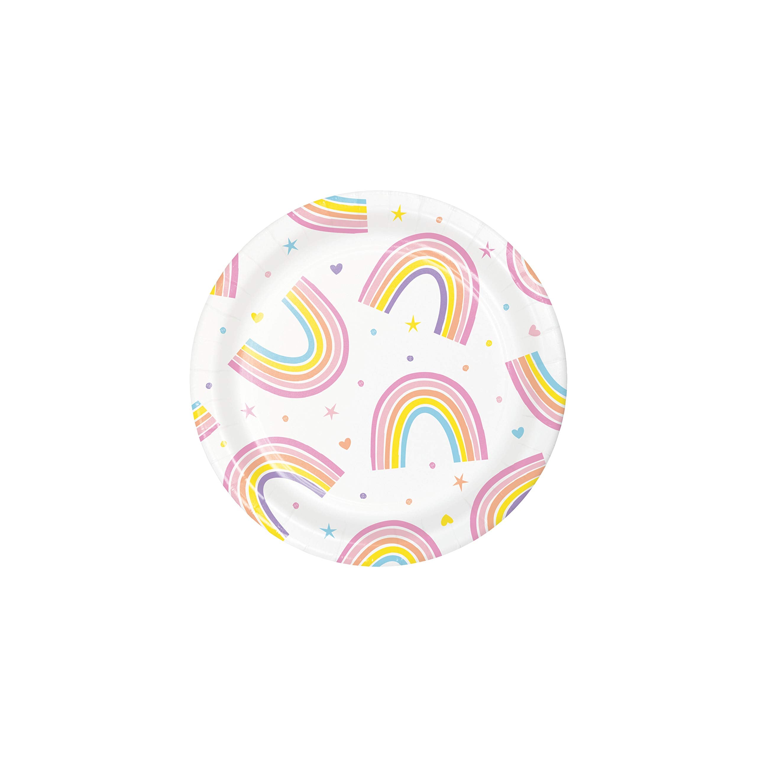Creative Converting Happy Rainbow Dessert Plates, 8 ct