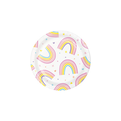 Creative Converting Happy Rainbow Dessert Plates, 8 ct