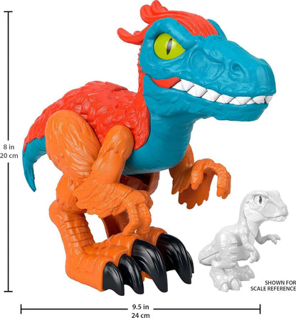FP PRECOOL Imaginext Jurassic World Pyroraptor XL Dinosaurier-Figur, Spielzeug für Kinder im Vorschulalter, HKG14