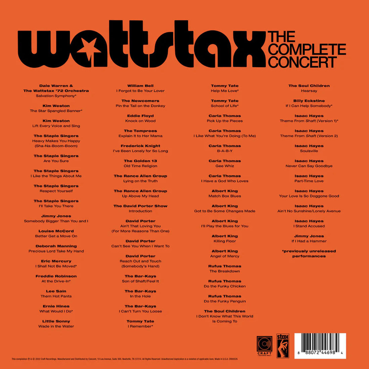 Wattstax '72: The Complete Concert