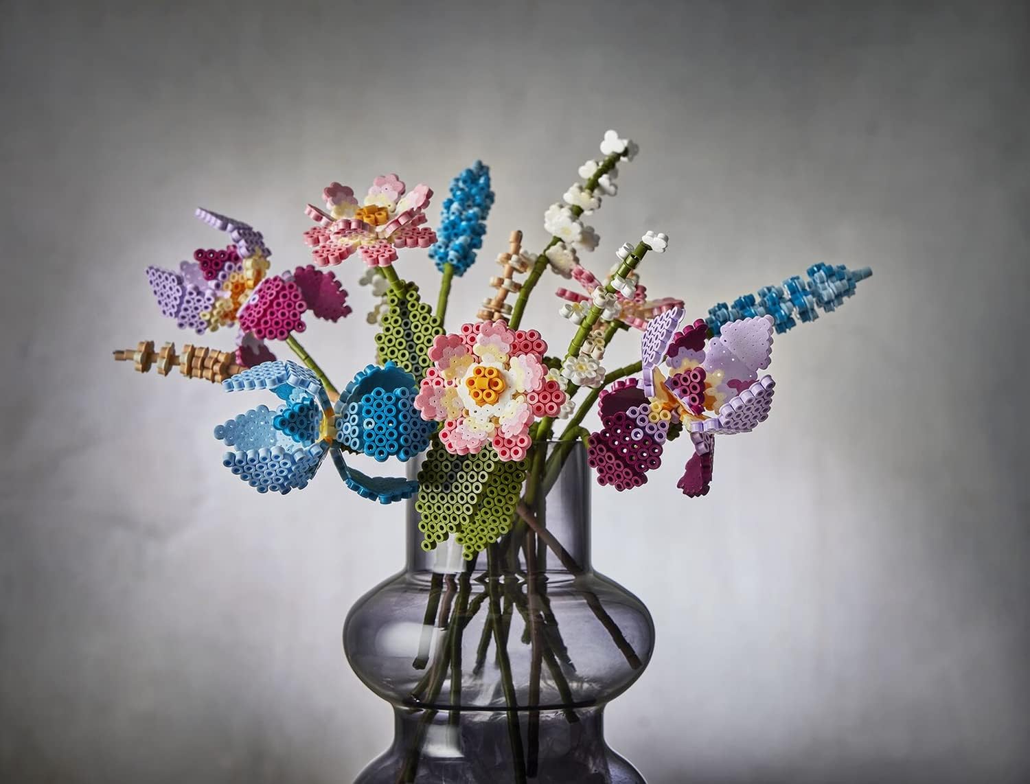HAMA - Boite ART "Bouquet" - 6000 perles à repasser taille Midi + 3 Plaques - Loisirs créatifs - +14 ans