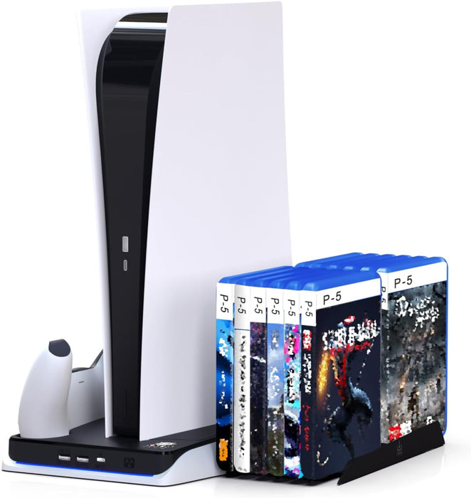 Imp Gaming DLX Twin Charging Tower With Cooling Fans & Game Storage Stand